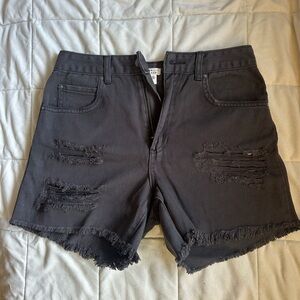 Billabong Black Distressed Jean Shorts